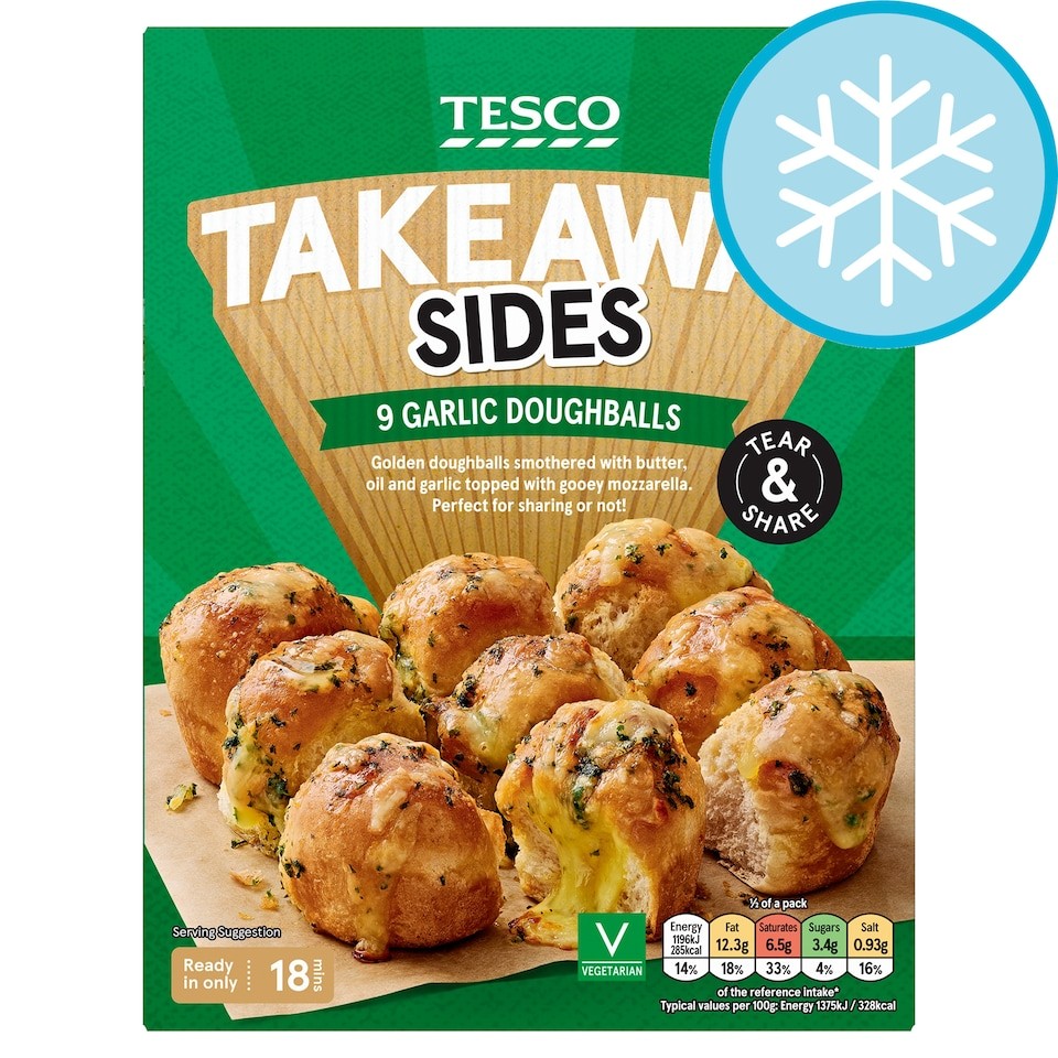 Tesco Takeaway Sides 9 Loaded Doughballs 185g