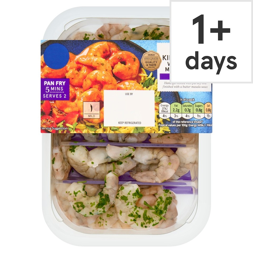Tesco King Prawns with Butter Masala Sauce 200g