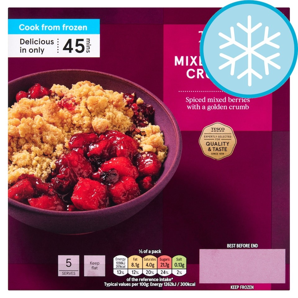 Tesco Mixed Berry Crumble 445g