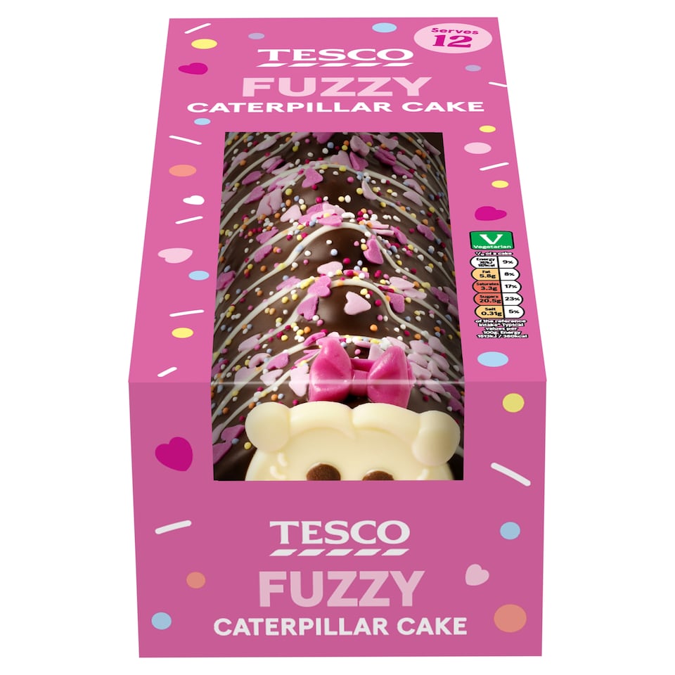 Tesco Fuzzy Caterpillar Cake