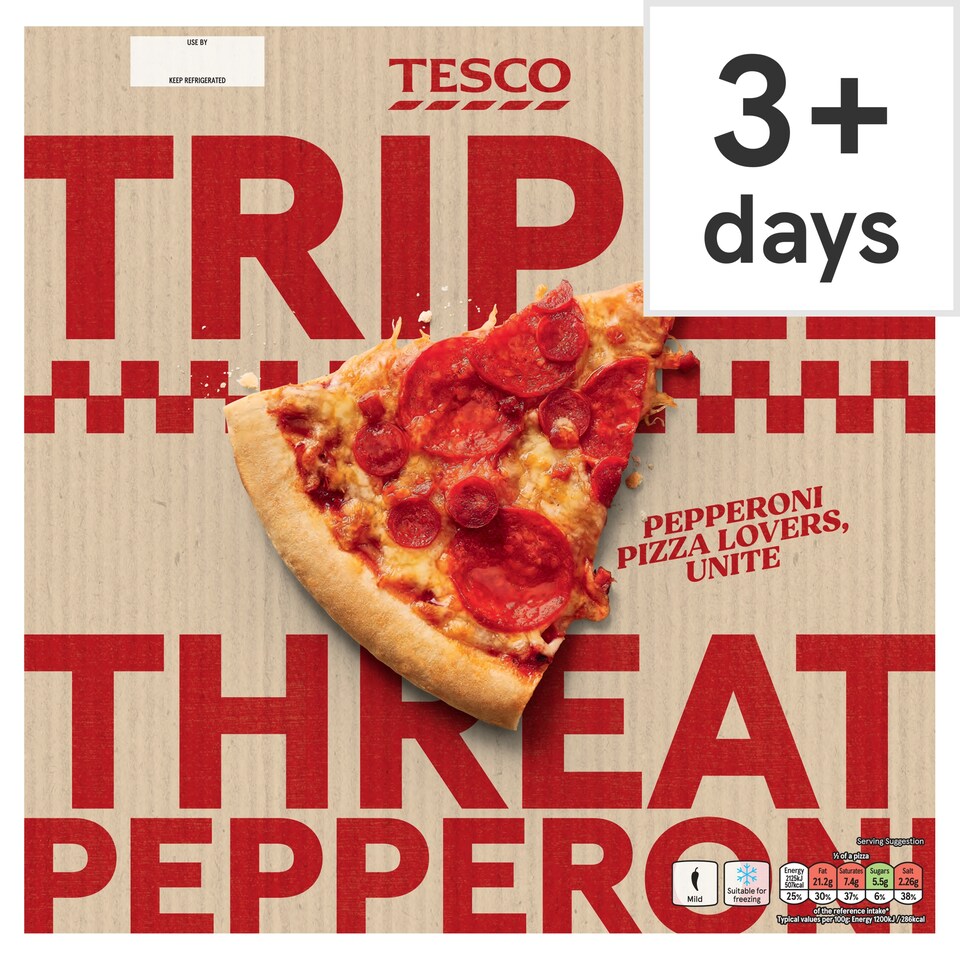 Tesco Triple Pepperoni Pizza 365g