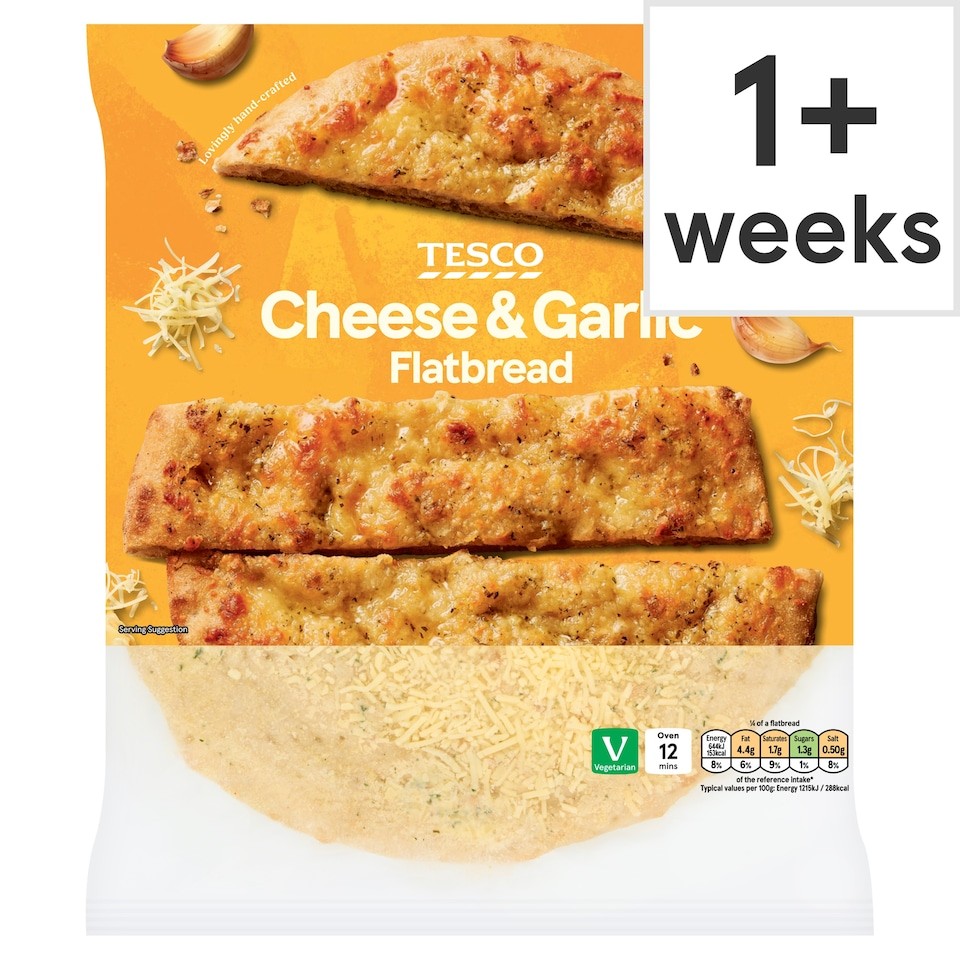 Tesco Cheese & Garlic Flatbread 235g