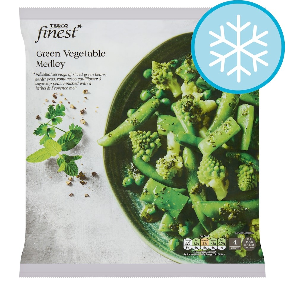 Tesco Finest Green Vegetable Medley 600g