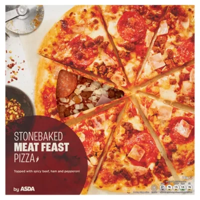 ASDA Stonebaked Meat Feast Pizza 345g