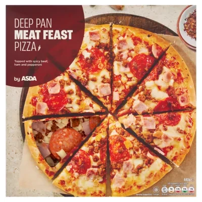 ASDA Deep Pan Meat Feast Pizza 440g