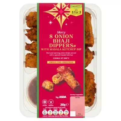 ASDA 8 Merry Onion Bhaji Dippers with Masala Ketchup Dip 200g