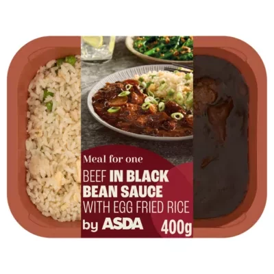 ASDA Meal for One Beef in Black Bean Sauce with Egg Fried Rice 400g