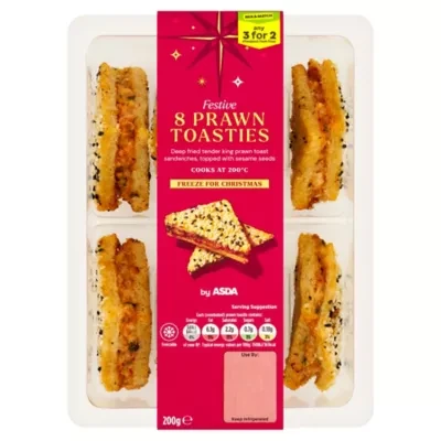 ASDA 8 Festive Prawn Toasties 200g
