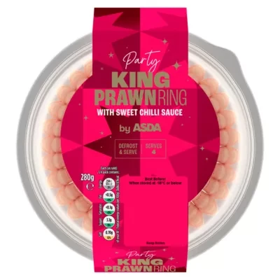 ASDA Party King Prawn Ring with Sweet Chilli Sauce 280g