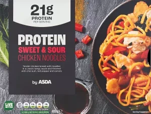 ASDA Protein Sweet & Sour Chicken Noodles 400g