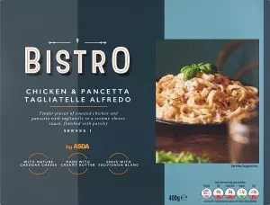 ASDA Bistro by  Chicken & Pancetta Tagliatelle Alfredo 400g