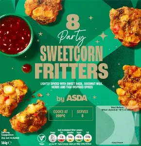ASDA 8 Party Sweetcorn Fritters 144g