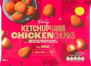 ASDA Party Ketchup Flavour Chicken Chunks 200g