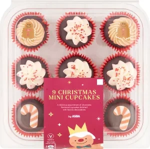 ASDA 9 Christmas Mini Cupcakes