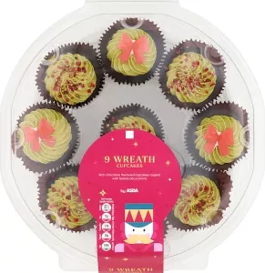 ASDA 9 Wreath Cupcakes