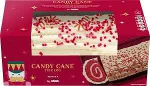 ASDA Candy Cane Yule Log