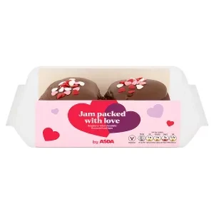 ASDA Raspberry-Filled Chocolate Flavoured Iced Buns