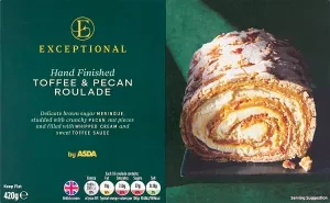 ASDA Exceptional by  Hand Finished Toffee & Pecan Roulade 420g