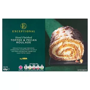 Exceptional by ASDA Hand Finished Toffee & Pecan Roulade 420g