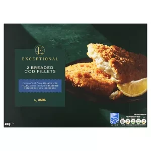 Exceptional by ASDA 2 Breaded Cod Fillets 400g