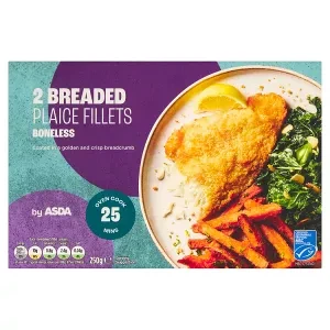 ASDA 2 Boneless Breaded Plaice Fillets 250g