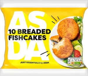 ASDA Just Essentials by  10 Breaded Fishcakes 500g