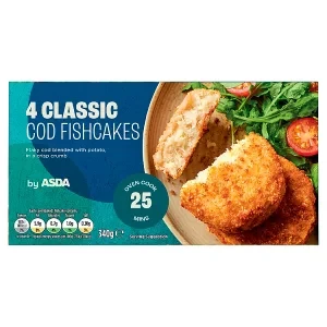 ASDA 4 Classic Cod Fishcakes 340g