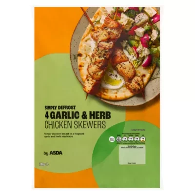ASDA 4 Garlic & Herb Chicken Skewers 340g