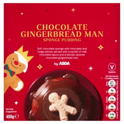 ASDA Chocolate Gingerbread Man Sponge Pudding 400g