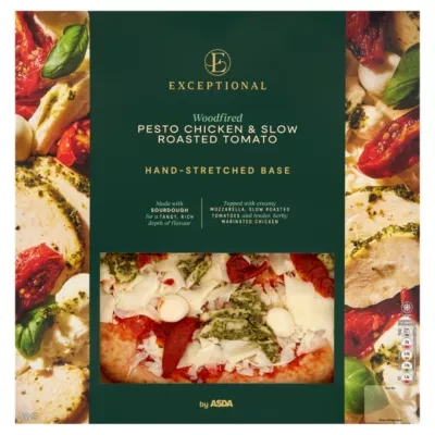 Exceptional by ASDA Woodfired Pesto Chicken & Slow Roasted Tomato Pizza 510g