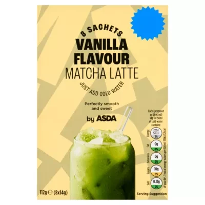 ASDA 8 Vanilla Flavour Matcha Latte 112g (8x14g)