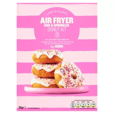 ASDA Air Fryer Iced & Sprinkled Donut Kit 315g