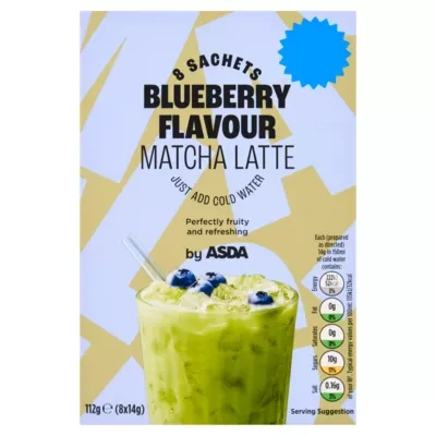 ASDA Blueberry Flavour Matcha Latte 112g (8 x 14g)