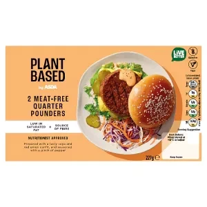 Plant Based by ASDA 2 Meat-Free Quarter Pounders 227g
