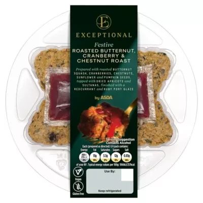 Exceptional By ASDA Festive Roasted Butternut, Cranberry & Chestnut Roast 380g