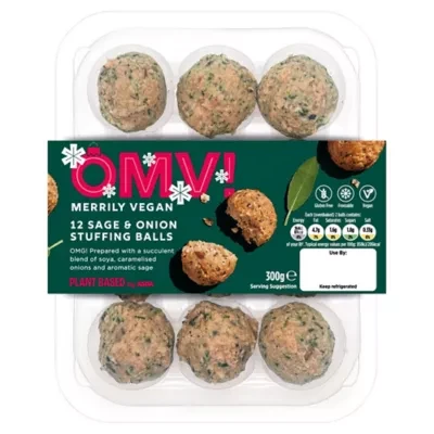 Plant Based by ASDA OMV! 12 Sage & Onion Stuffing Balls 300g