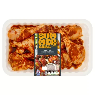 Summer Grill by ASDA Summer Grill by  Smoky BBQ Chicken Drumsticks 1kg