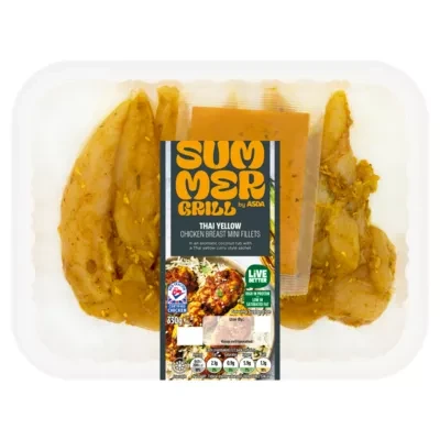 Summer Grill by ASDA Summer Grill by  Thai Yellow Chicken Breast Mini Fillets 330g