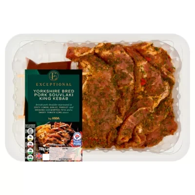 Exceptional by ASDA Yorkshire Bred Pork Souvlaki King Kebab 710g