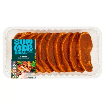 Summer Grill by ASDA 10 Tex Mex Pork Loin Steaks 1kg