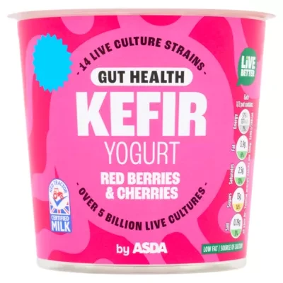 ASDA Red Berries & Cherries Kefir Yogurt 350g