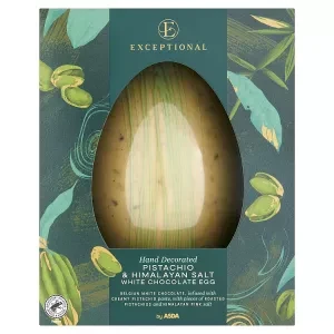 Exceptional by ASDA Pistachio & Himalayan Salt White Chocolate Egg 200g