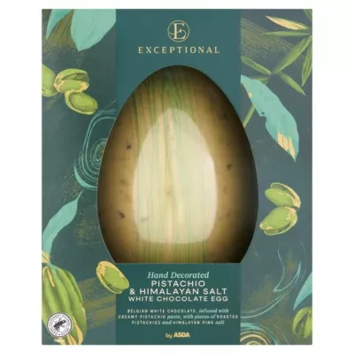 Exceptional by ASDA Pistachio & Himalayan Salt White Chocolate Egg 200g