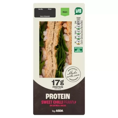 ASDA Protein Sweet Chilli Prawn on Oatmeal Bread