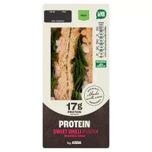 ASDA Protein Sweet Chilli Prawn on Oatmeal Bread