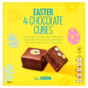 ASDA 4 Easter Chocolate Cubes 159g