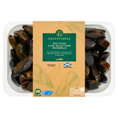 Exceptional by ASDA Rope Grown Live Scottish Mussels 1kg
