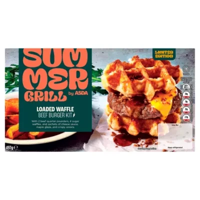 Summer Grill by ASDA Summer Grill by  Limited Edition Loaded Waffle Beef Burger Kit 497g