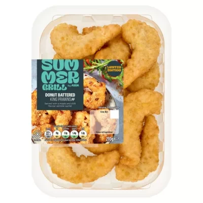 Summer Grill by ASDA Limited Edition Donut Battered King Prawns 210g