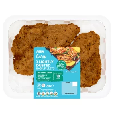 ASDA 2 Crisp Lightly Dusted Basa Fillets 290g